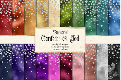 Diamond Confetti Foil Digital Paper