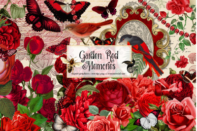 Garden Red Memories Clipart