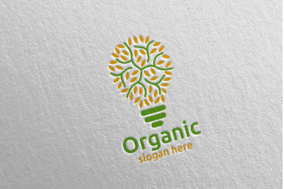 Idea Natural and Organic Logo design template 24