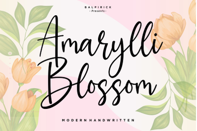Amaryllin Blossom Modern Handwritten Font