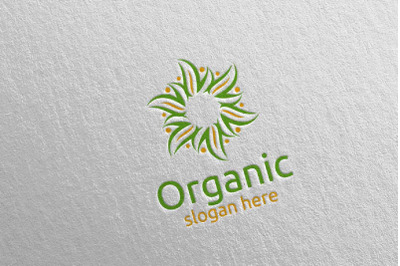 Natural and Organic Logo design template 28