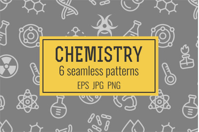 6 chemistry seamless patterns