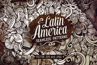 Latin America Graphic Doodle Patterns