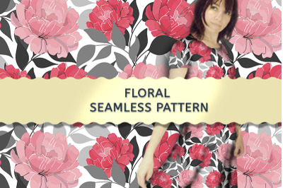 Art floral vector seamless pattern.