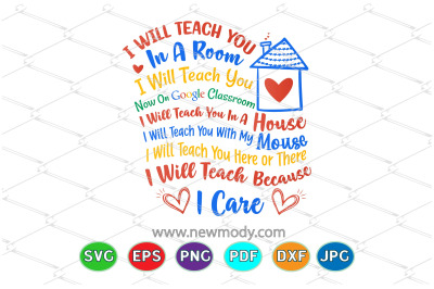 I will teach you in a room i will teach you on Classroom Svg