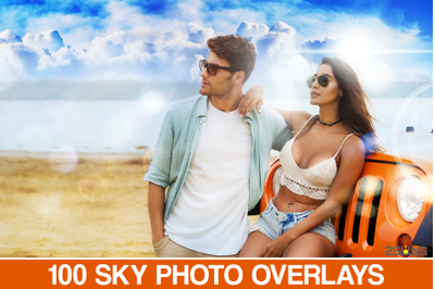 Blue Sky Overlays, Photoshop overlay, Realistic Clouds