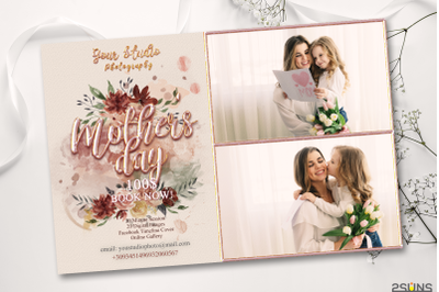Mother&#039;s Day Digital Photoshop Template, Photography Marketing Board