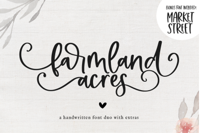 Farmland Acres - Handwritten Script Font Duo