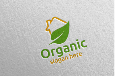 Home Natural and Organic Logo design template 35