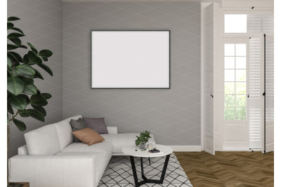 Interior scene - artwork background - frame mockup