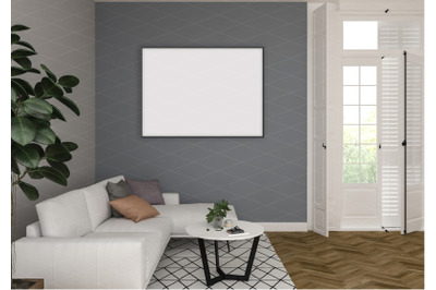 Interior scene - artwork background - frame mockup