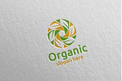 Natural and Organic Logo design template 44