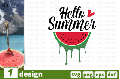 1 HELLO SUMMER svg bundle, watermelon&nbsp;cricut svg