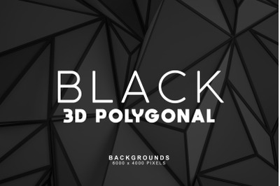 Black 3D Polygonal Backgrounds