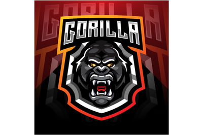 Gorilla head esport mascot logo