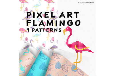 Flamingo Pixel art patterns