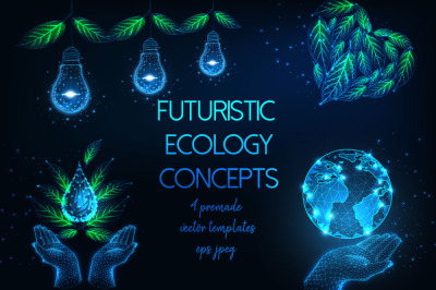 Futuristic Ecology concept.