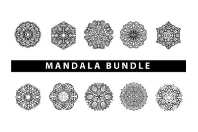 Mandala Art Bundle Black and Grey