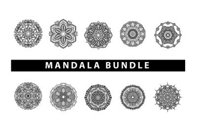 Mandala Black and Grey Bundle 10