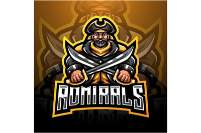 Admirals esport mascot logo design