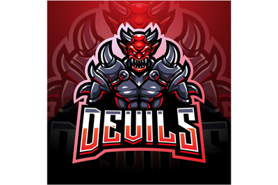 King devil esport mascot logo