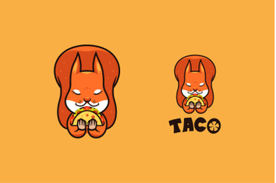 The food logo tacos with squirrel