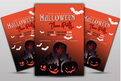 Halloween Theme Party Flyer