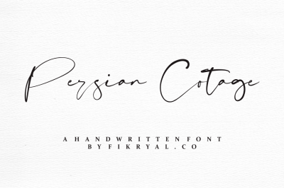 Persian Cotage - handwritten font