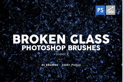 45 Broken Glass Photoshop Stamp Brushes Vol. 2