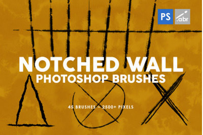 45 Notched Wall Photoshop Stamp Brushes