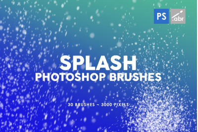 30 Splash Photoshop Brushes