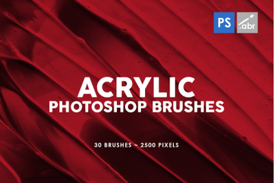 30 Acrylic Photoshop Stamp Brushes Vol. 2