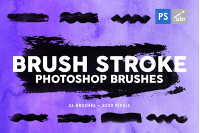 26 Brush Stroke Photoshop Brushes