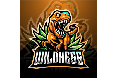 Dinosaur sport mascot logo