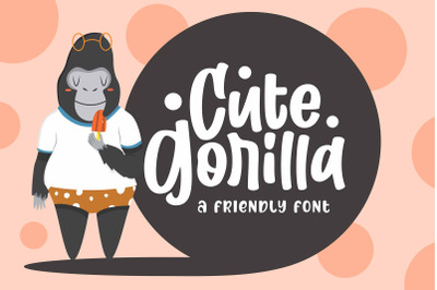 Cute Gorilla / Fun Font