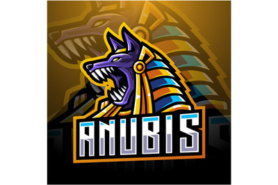 Anubis head esport mascot logo