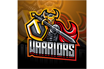 Warriors esport mascot logo