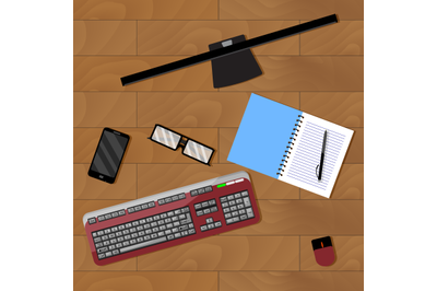 Workplace office vector