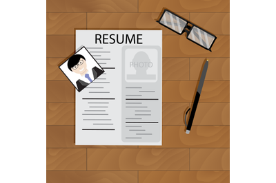 Create resume desktop top view