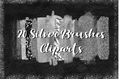 Silver brush strokes