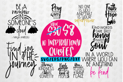 Inspirational Quote Bundle SVG EPS DXF PNG