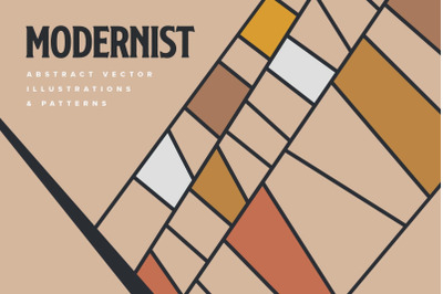 Modernist Abstract Vector and Pattern Set