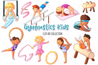 Gymnastics Kids Clip Art Collection