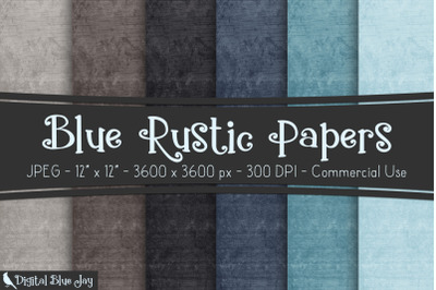 Blue Rustic Digital Papers
