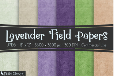 Lavender Field Digital Papers