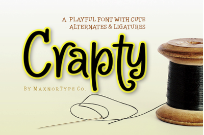 Crapty - a Playful Font with Cute Alternates &amp; Ligatures