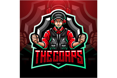 The corps esport mascot logo