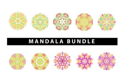 Mandala Art  Bundle 10 Pattern Colorful