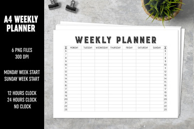 Weekly Planner A4 Minimalistic