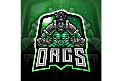 Orc esport mascot logo